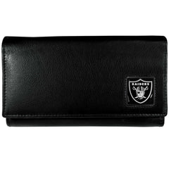 Las Vegas Raiders Leather Women's Wallet - Siskiyou Buckle