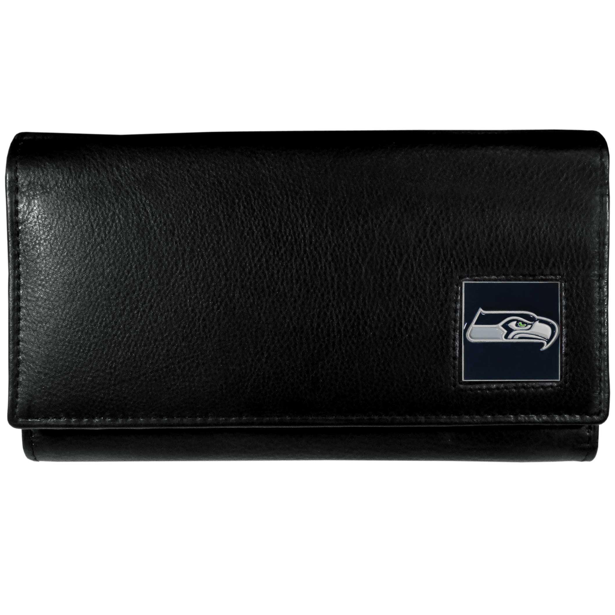 Seattle Seahawks Leather Women's Wallet - Siskiyou Buckle