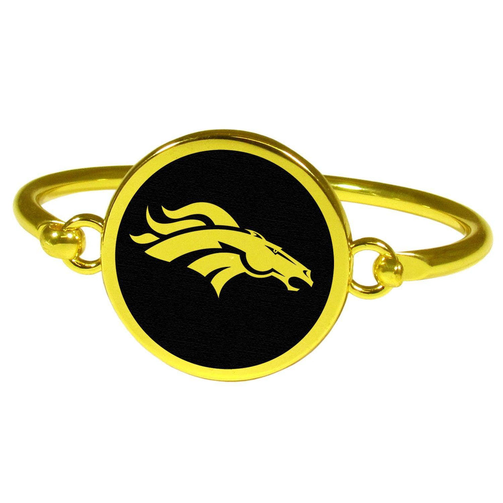 Denver Broncos Gold Tone Bangle Bracelet - Siskiyou Buckle
