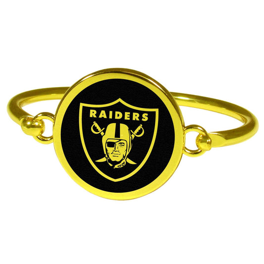 Las Vegas Raiders Gold Tone Bangle Bracelet - Flyclothing LLC