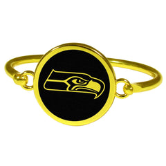 Seattle Seahawks Gold Tone Bangle Bracelet - Flyclothing LLC