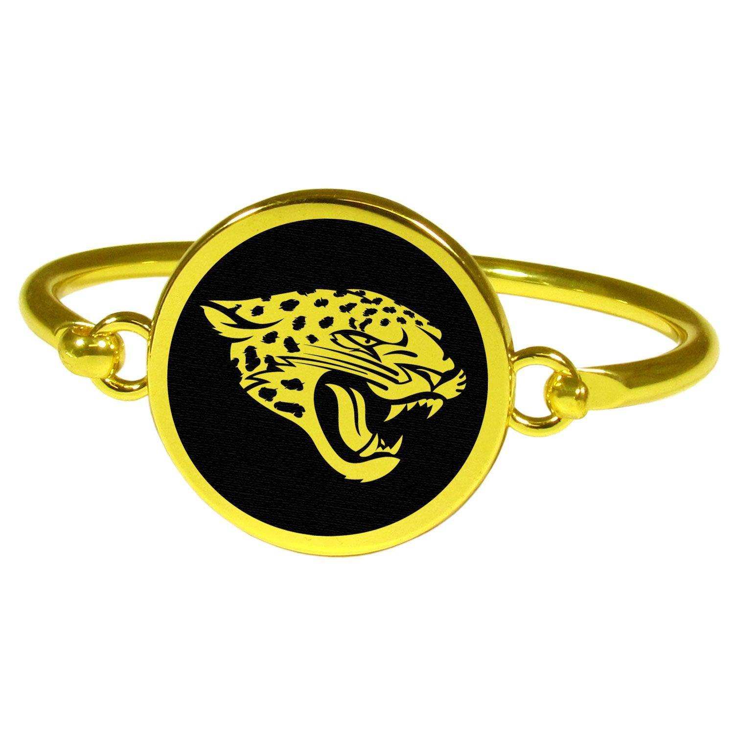 Jacksonville Jaguars Gold Tone Bangle Bracelet - Siskiyou Buckle - Flyclothing LLC