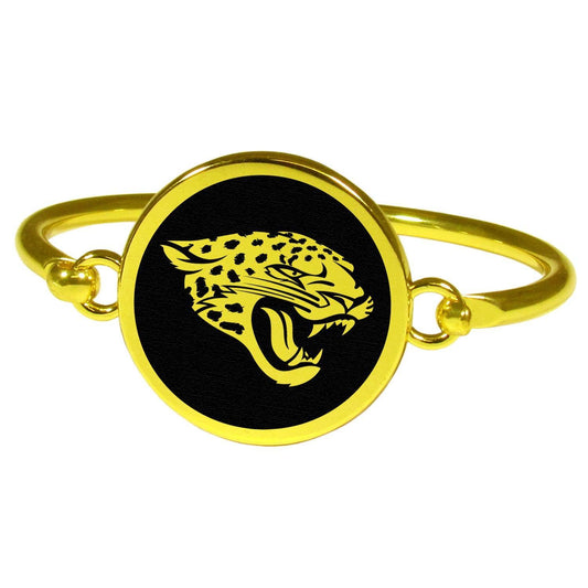 Jacksonville Jaguars Gold Tone Bangle Bracelet - Siskiyou Buckle