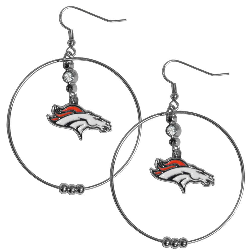 Denver Broncos 2 Inch Hoop Earrings - Flyclothing LLC