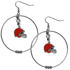 Cleveland Browns 2 Inch Hoop Earrings - Siskiyou Buckle
