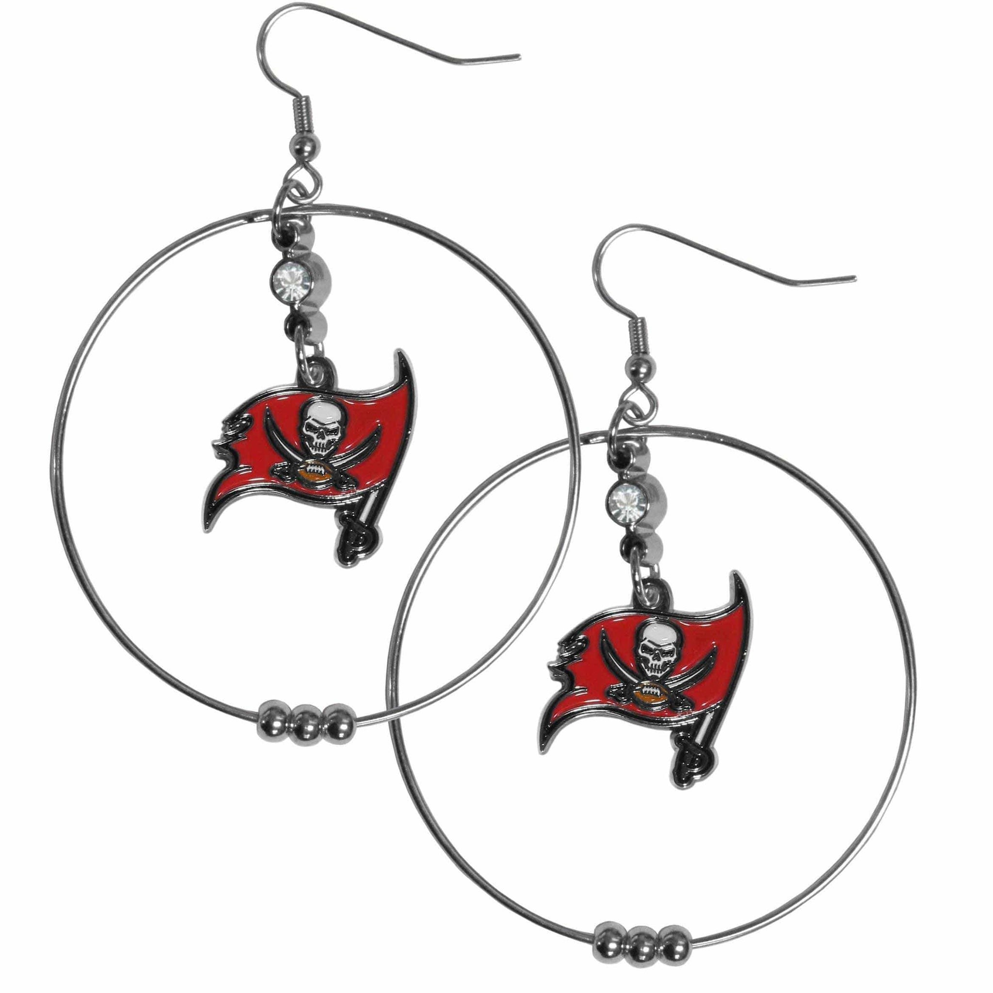 Tampa Bay Buccaneers 2 Inch Hoop Earrings - Siskiyou Buckle - Flyclothing LLC