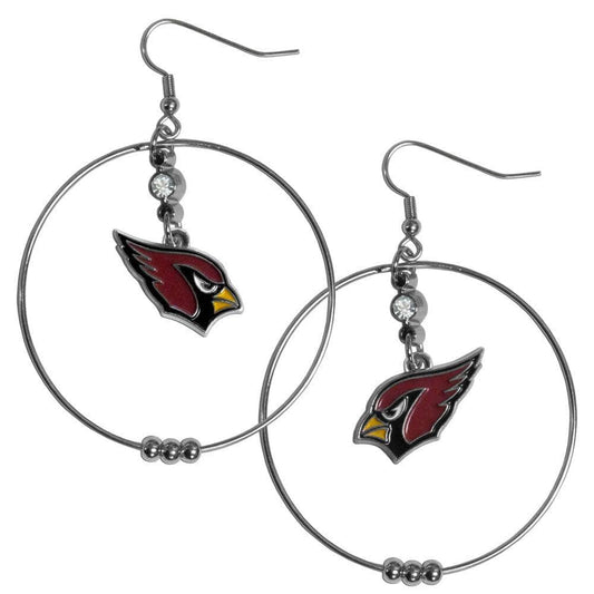 Arizona Cardinals 2 Inch Hoop Earrings - Siskiyou Buckle