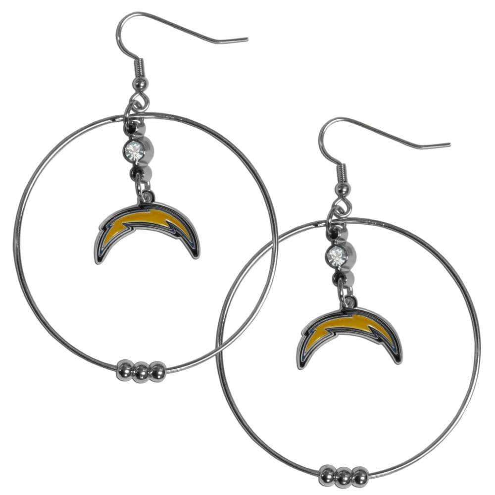 Los Angeles Chargers 2 Inch Hoop Earrings - Siskiyou Buckle - Flyclothing LLC