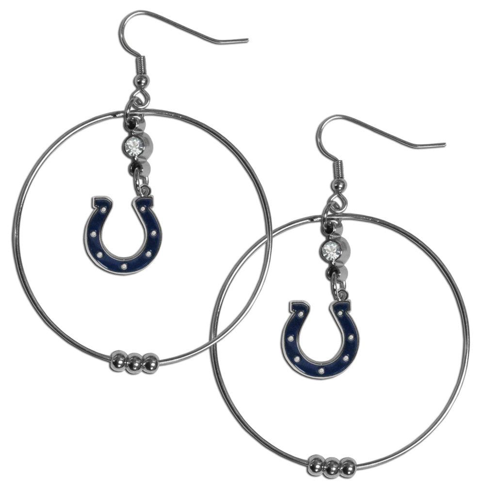 Indianapolis Colts 2 Inch Hoop Earrings - Flyclothing LLC