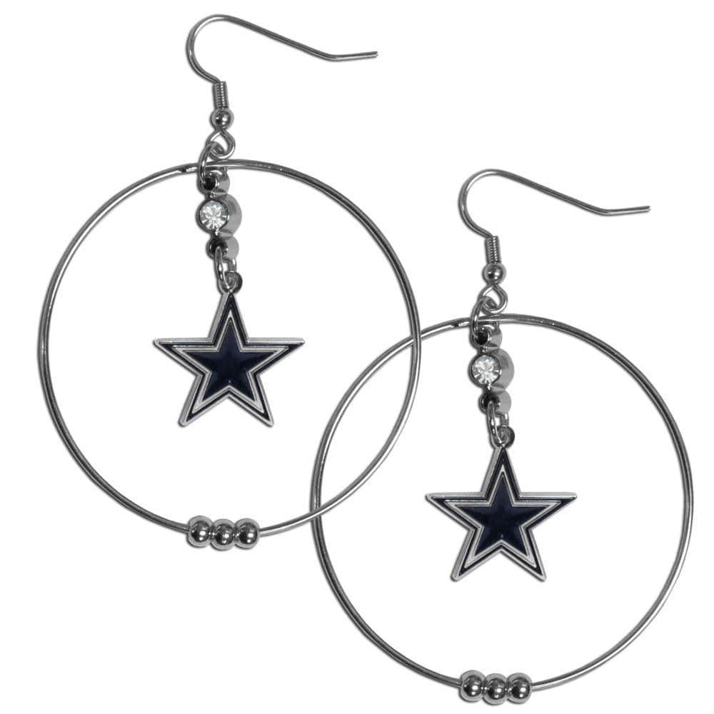 Dallas Cowboys 2 Inch Hoop Earrings - Siskiyou Buckle