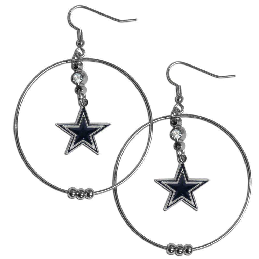 Dallas Cowboys 2 Inch Hoop Earrings - Siskiyou Buckle - Flyclothing LLC