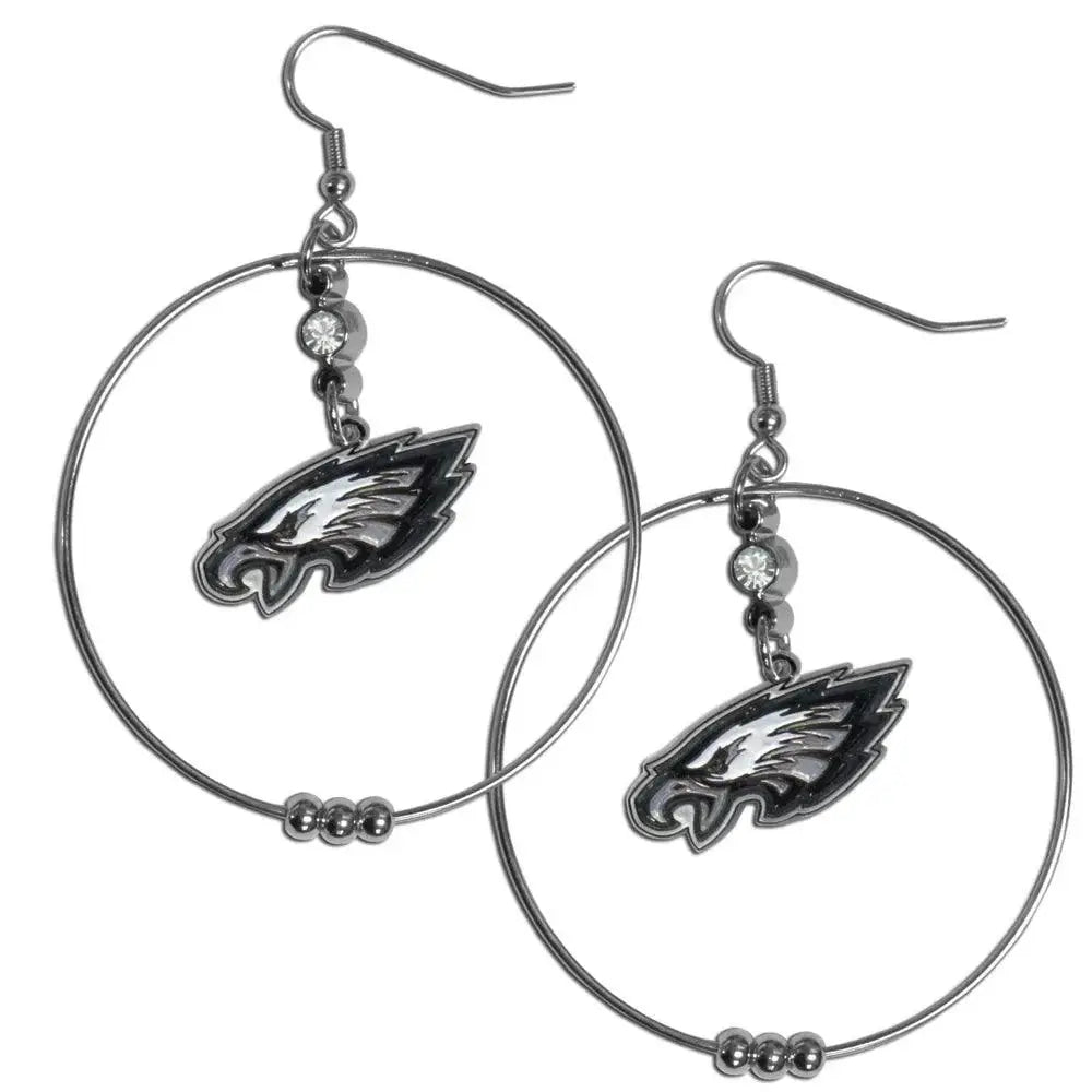 Philadelphia Eagles 2 Inch Hoop Earrings - Siskiyou Buckle - Flyclothing LLC
