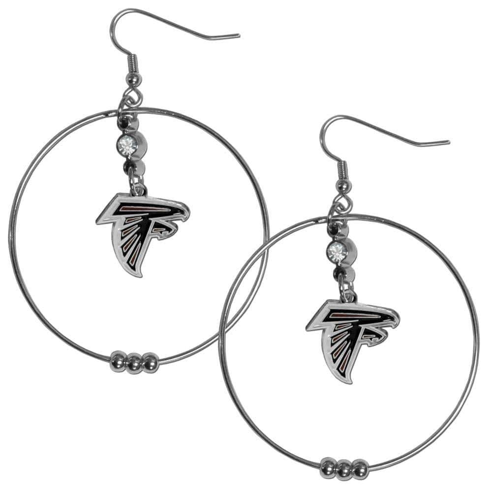 Atlanta Falcons 2 Inch Hoop Earrings - Siskiyou Buckle