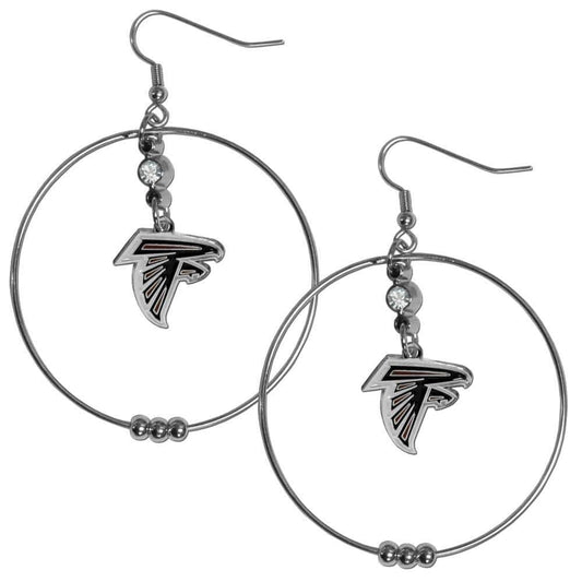 Atlanta Falcons 2 Inch Hoop Earrings - Siskiyou Buckle