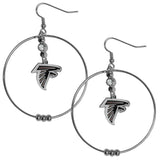 Atlanta Falcons 2 Inch Hoop Earrings - Siskiyou Buckle