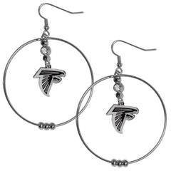 Atlanta Falcons 2 Inch Hoop Earrings - Siskiyou Buckle