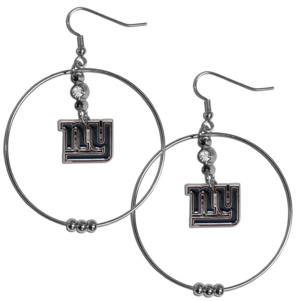 New York Giants 2 Inch Hoop Earrings - Siskiyou Buckle