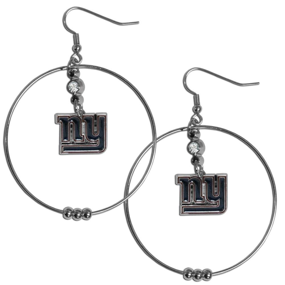 New York Giants 2 Inch Hoop Earrings - Flyclothing LLC