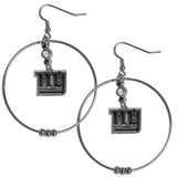 New York Giants 2 Inch Hoop Earrings - Siskiyou Buckle