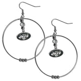 New York Jets 2 Inch Hoop Earrings - Siskiyou Buckle
