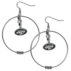 New York Jets 2 Inch Hoop Earrings - Siskiyou Buckle