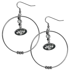 New York Jets 2 Inch Hoop Earrings - Flyclothing LLC