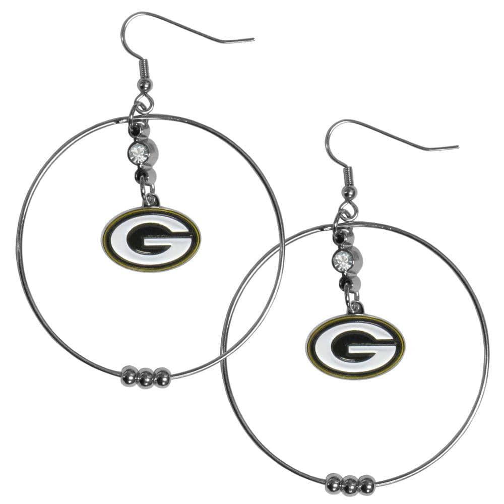 Green Bay Packers 2 Inch Hoop Earrings - Flyclothing LLC