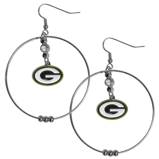 Green Bay Packers 2 Inch Hoop Earrings - Siskiyou Buckle