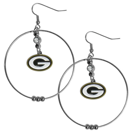 Green Bay Packers 2 Inch Hoop Earrings - Flyclothing LLC