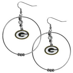 Green Bay Packers 2 Inch Hoop Earrings - Siskiyou Buckle