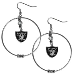 Las Vegas Raiders 2 Inch Hoop Earrings - Siskiyou Buckle