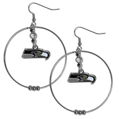 Seattle Seahawks 2 Inch Hoop Earrings - Flyclothing LLC