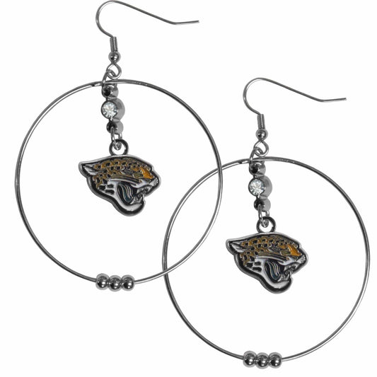 Jacksonville Jaguars 2 Inch Hoop Earrings - Siskiyou Buckle