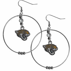 Jacksonville Jaguars 2 Inch Hoop Earrings - Siskiyou Buckle