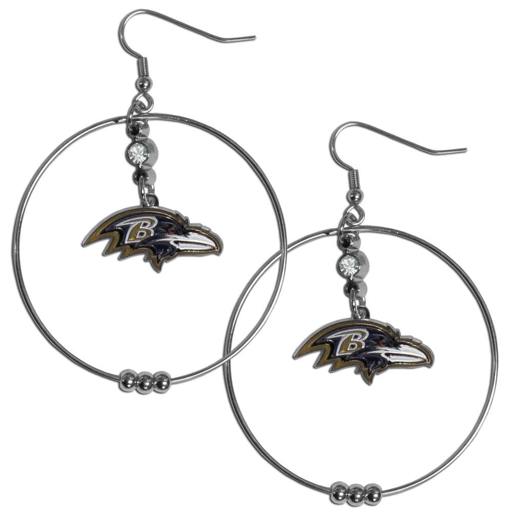 Baltimore Ravens 2 Inch Hoop Earrings - Flyclothing LLC