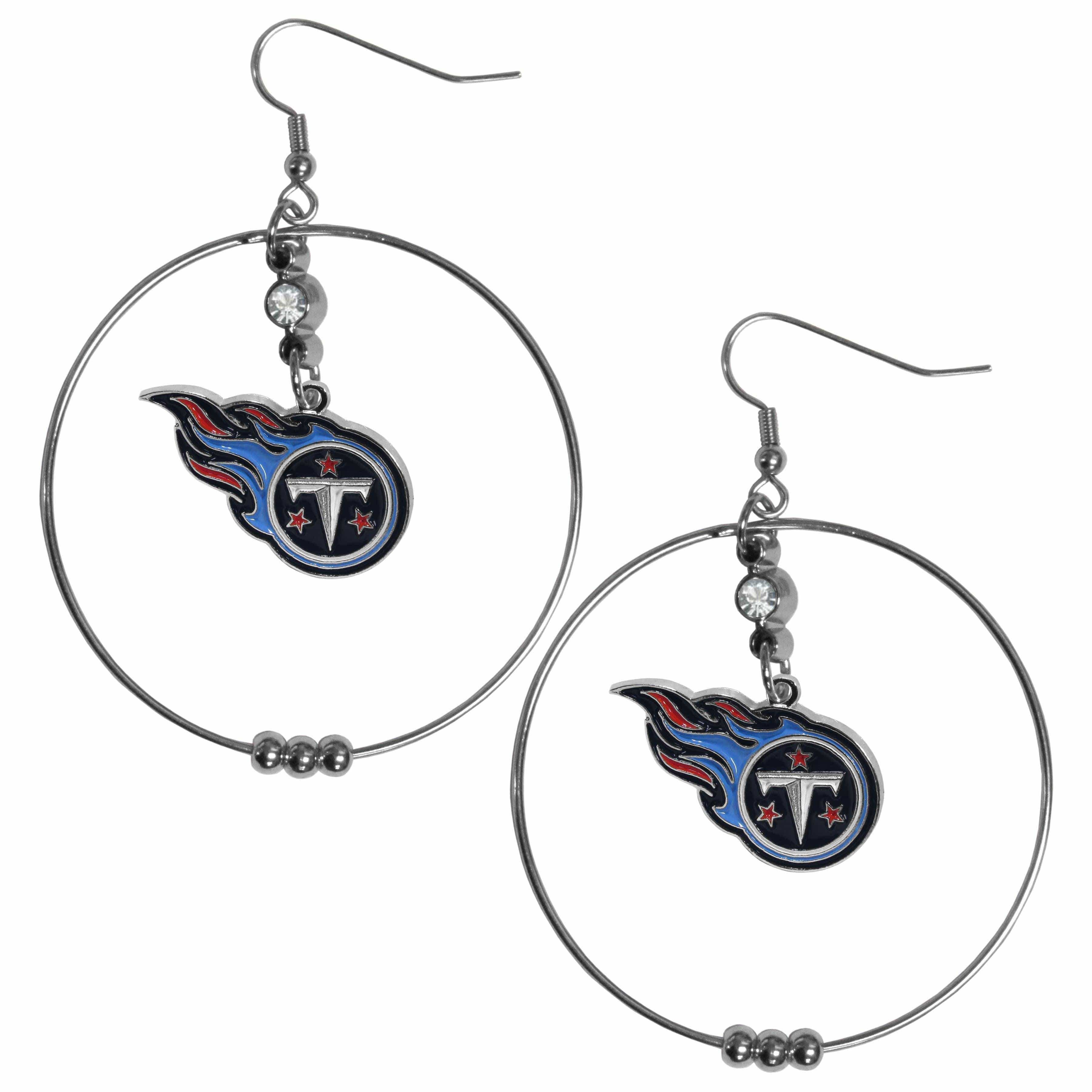 Tennessee Titans 2 Inch Hoop Earrings - Siskiyou Buckle - Flyclothing LLC