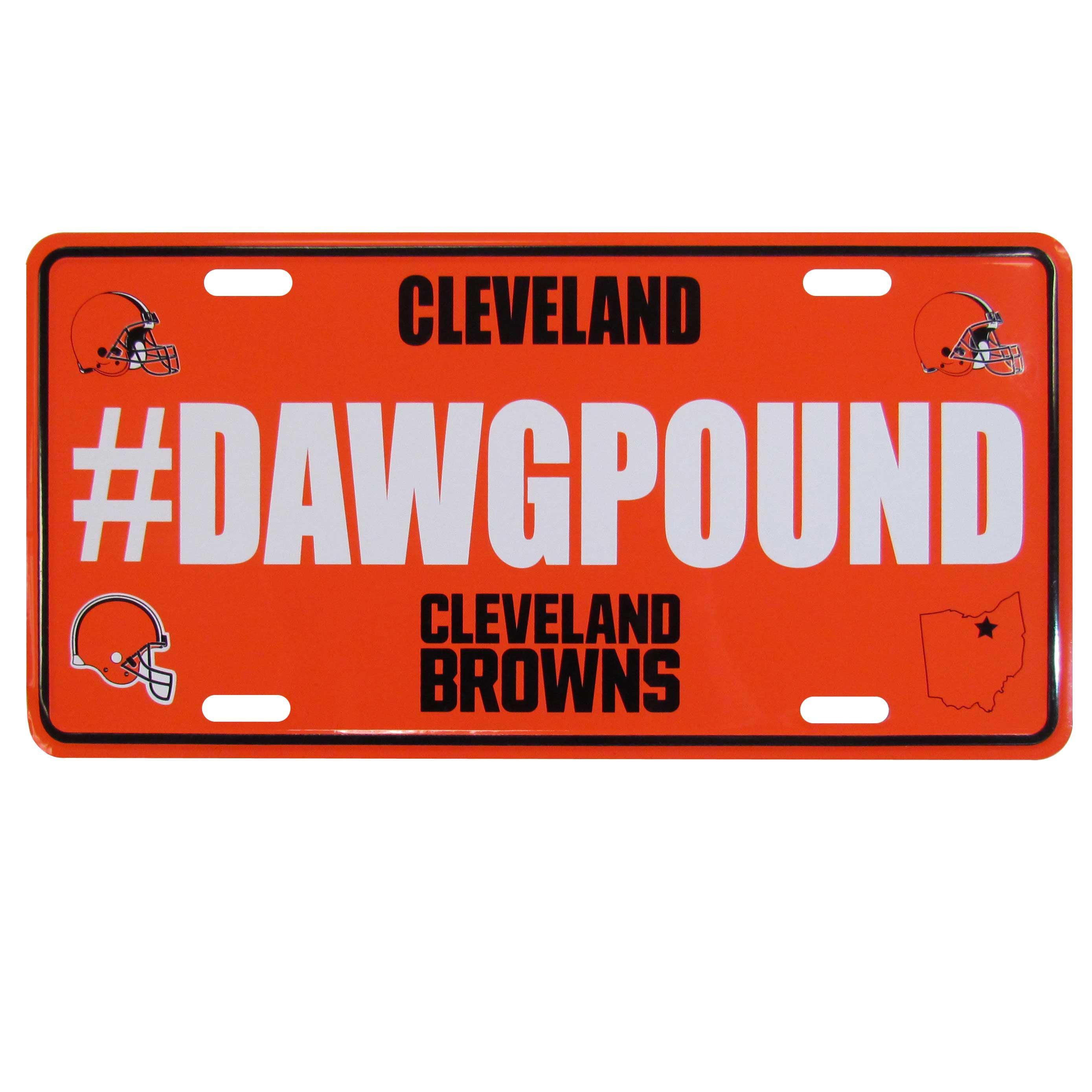 Cleveland Browns Hashtag License Plate - Flyclothing LLC