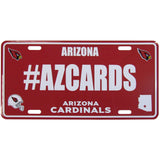 Arizona Cardinals Hashtag License Plate - Siskiyou Buckle