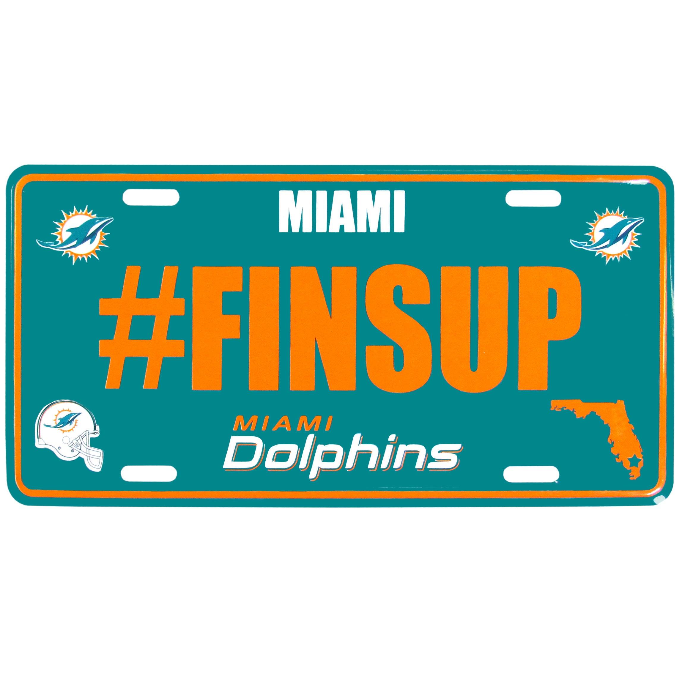 Miami Dolphins Hashtag License Plate - Flyclothing LLC