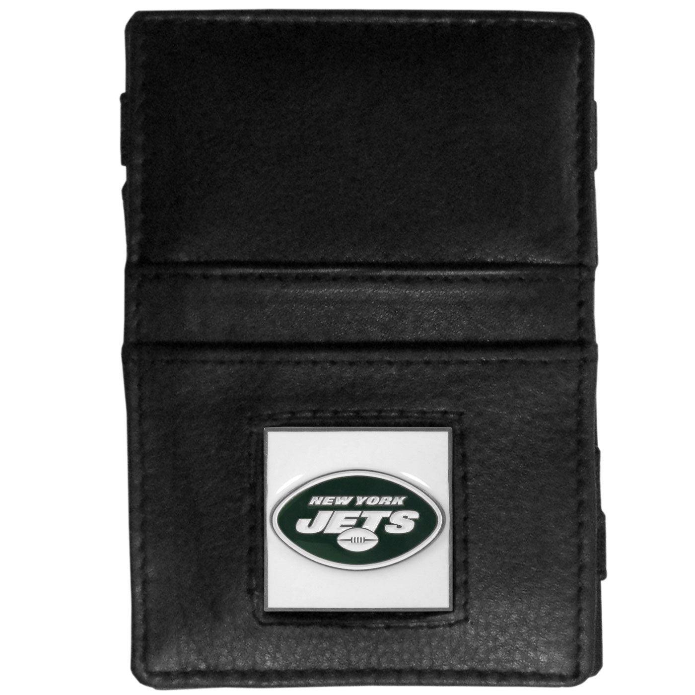 New York Jets Leather Jacob's Ladder Wallet - Siskiyou Buckle