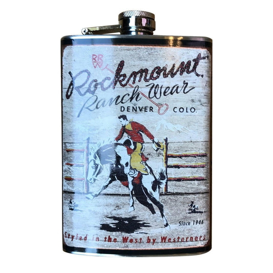 8 oz. Rockmount Ranch Wear Bronc Western Flask - Rockmount Clothing
