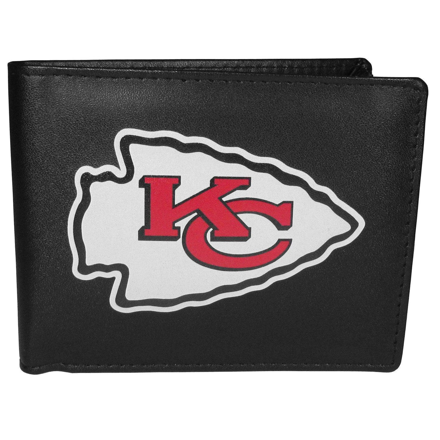 Kansas City Chiefs Leather Bi-fold Wallet, Large Logo - Kansas City Chiefs - Flyclothing LLC