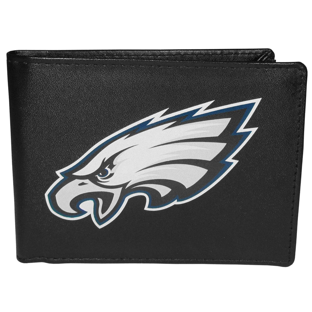 Philadelphia Eagles Leather Bi-fold Wallet, Large Logo - Siskiyou Buckle