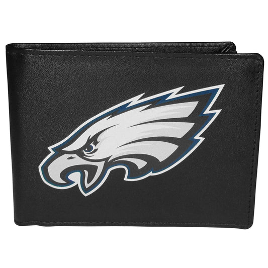 Philadelphia Eagles Leather Bi-fold Wallet, Large Logo - Flyclothing LLC