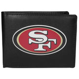 San Francisco 49ers Leather Bi-fold Wallet, Large Logo - Siskiyou Buckle