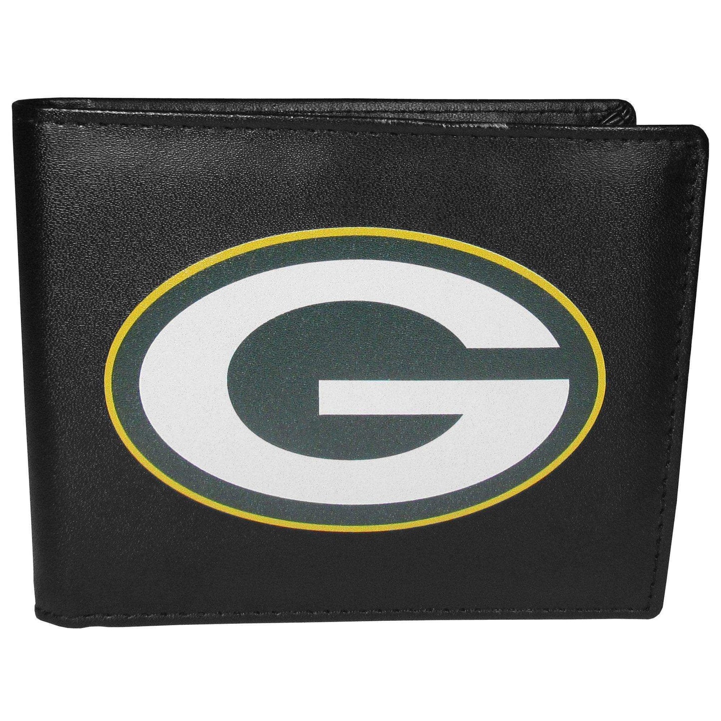 Green Bay Packers Leather Bi-fold Wallet, Large Logo - Siskiyou Buckle - Flyclothing LLC