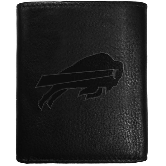 Buffalo Bills Embossed Leather Tri-fold Wallet - Siskiyou Buckle