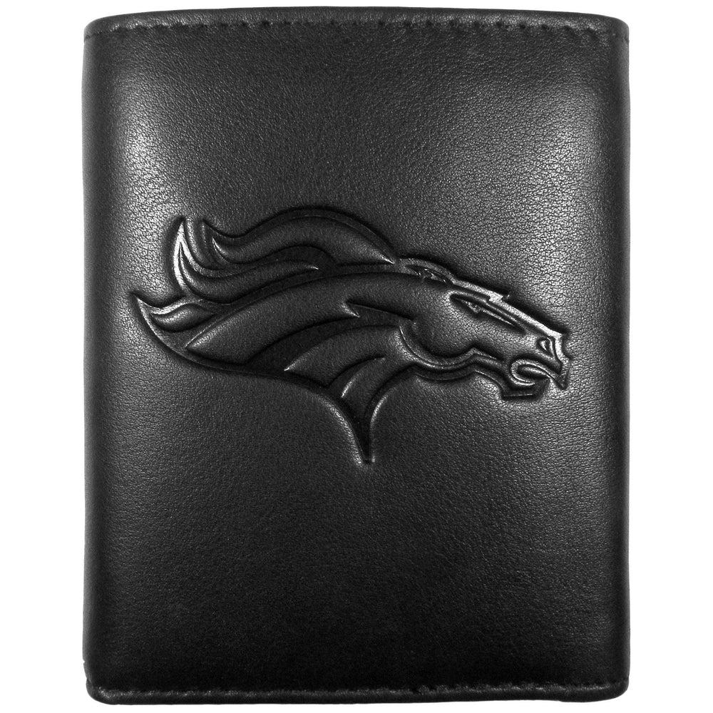 Denver Broncos Embossed Leather Tri-fold Wallet - Siskiyou Buckle