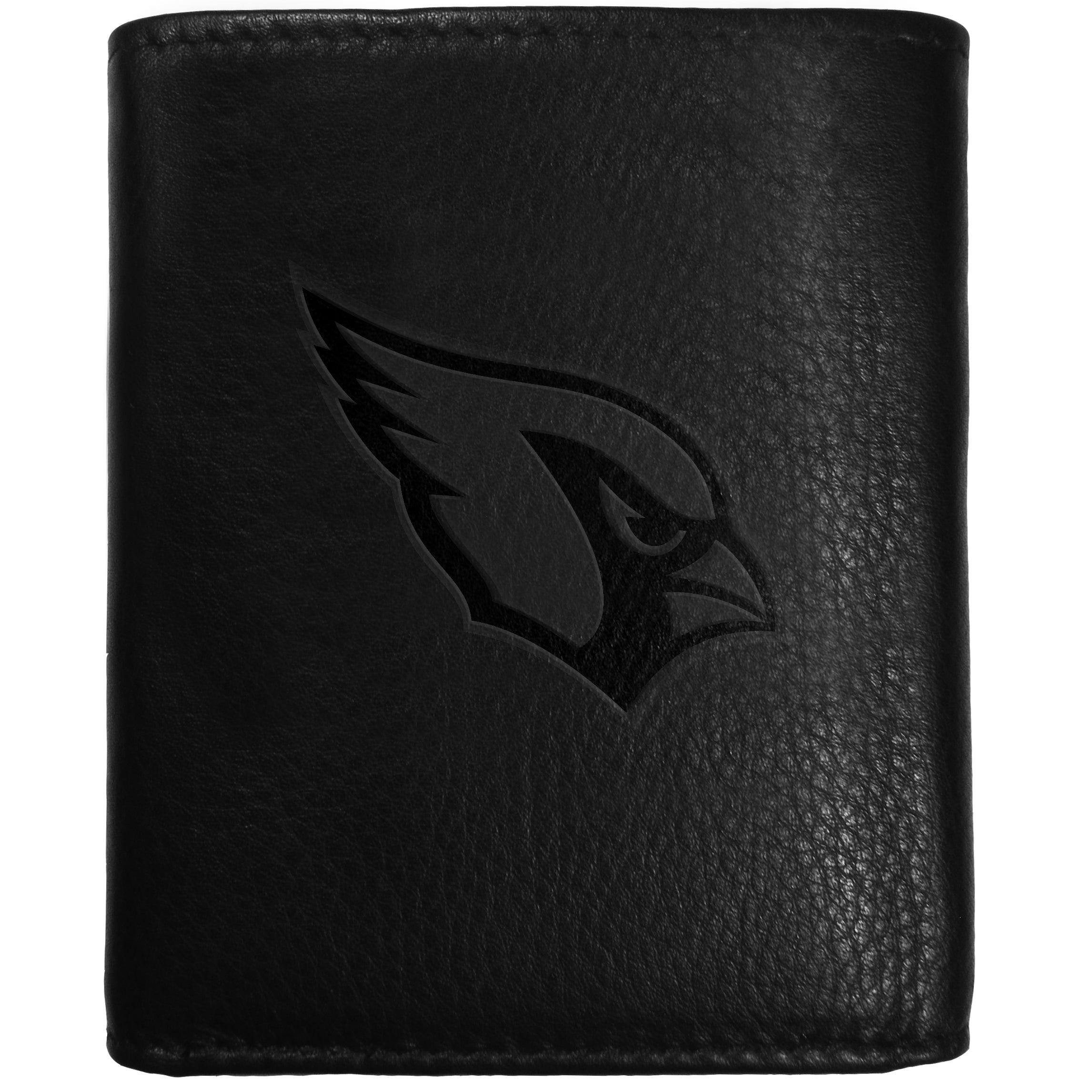Arizona Cardinals Embossed Leather Tri-fold Wallet - Siskiyou Buckle