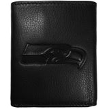 Seattle Seahawks Embossed Leather Tri-fold Wallet - Siskiyou Buckle